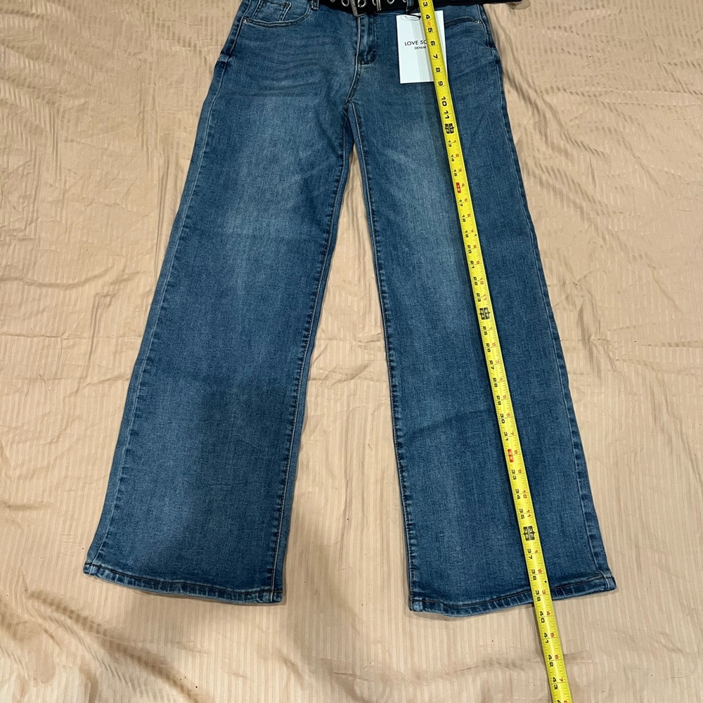 Love Soho Women’s Denim Straight-Leg Jeans - Light Blue Wash New size 11